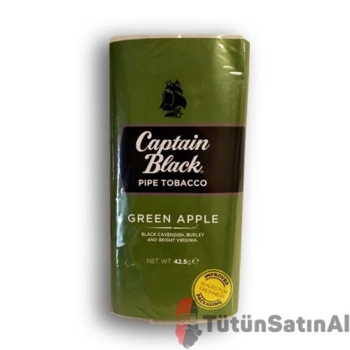 Captain Black Green Apple Pipo Tütünü (Elma Aromalı) 1 Captain Black Green Apple Pipo Tütünü (Elma Aromalı) tütün ürün görseli