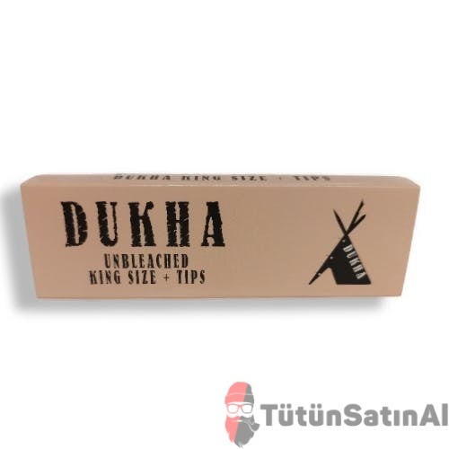 Dukha Unbleached King Size Tips Zıvanalı Mıknatıslı Sarma Kağıdı 1 Dukha Unbleached