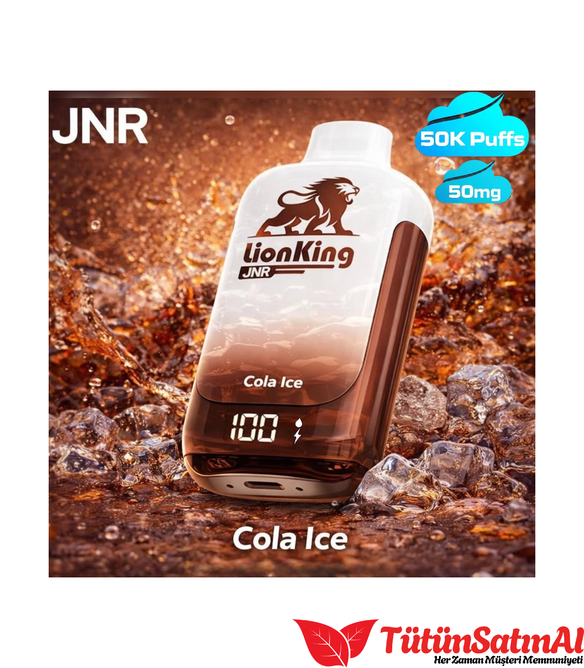 JNR LionKing 50K Cola Ice Elektronik Sigara 1 JNR LionKing 50K Cola Ice Elektronik Sigara