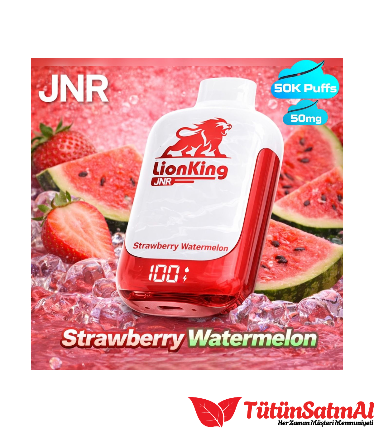 JNR LionKing 50K Strawberry Watermelon Elektronik Sigara 1 JNR LionKing 50K Strawberry Watermelon Elektronik Sigara