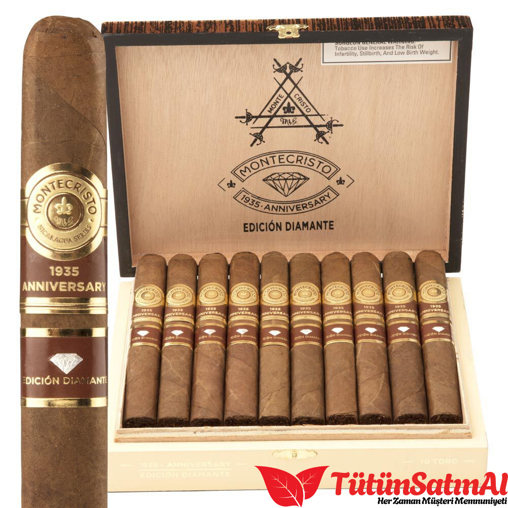 Montecristo 1935 Anniversary Edición Diamante Toro Puro – 10’lu Ahşap Kutu 1 Montecristo 1935 Anniversary Edición Diamante Toro Puro – 10’lu Ahşap Kutu ürün görseli