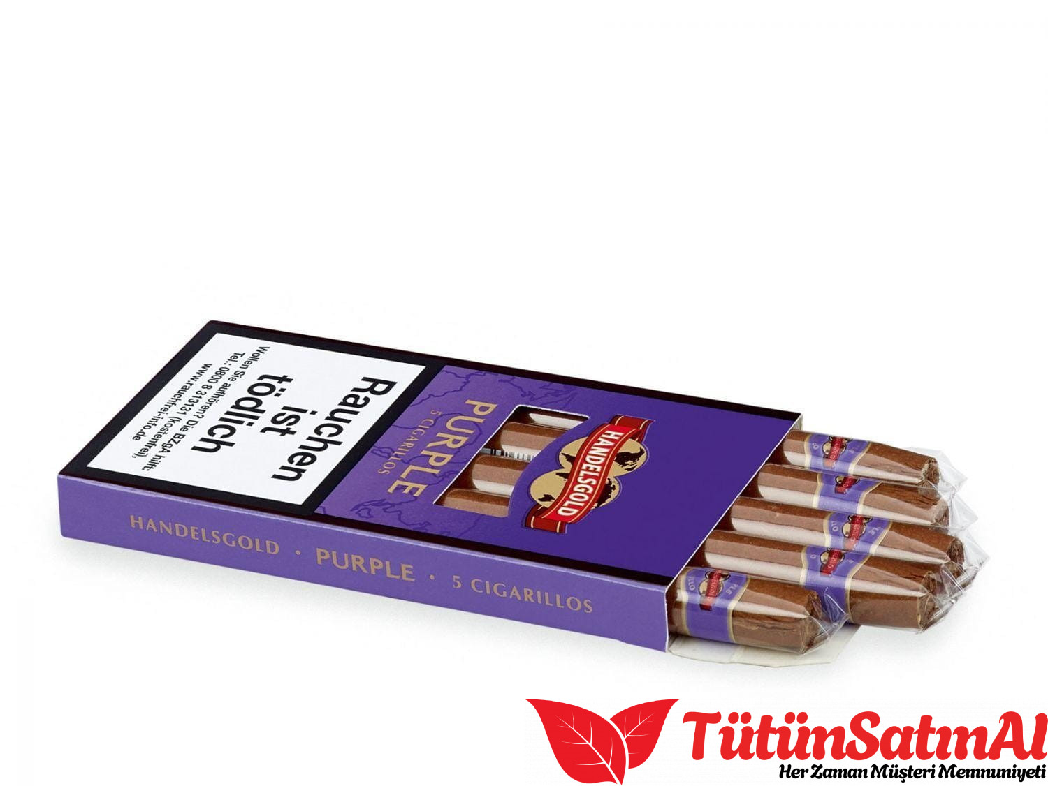 Handelsgold Purple - Yaban Mersini aromalı 5'li Sigarillo 1 Handelsgold Purple – Yaban Mersini aromalı 5’li Sigarillo ürün görseli